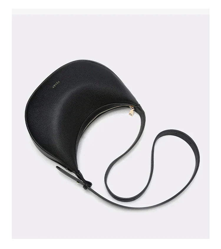 Bolsa – Modelo Meia-Lua, Estilo Crossbody, Elegante