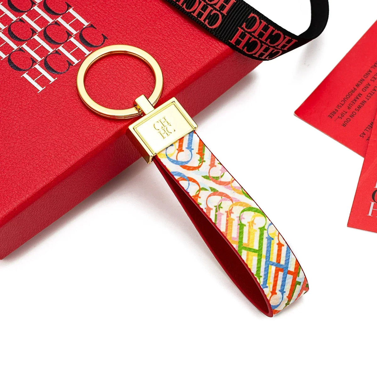 Chaveiro CHCH – Couro, Design Exclusivo com Estampa, Estilo Minimalista e Sofisticado, Presente Elegante