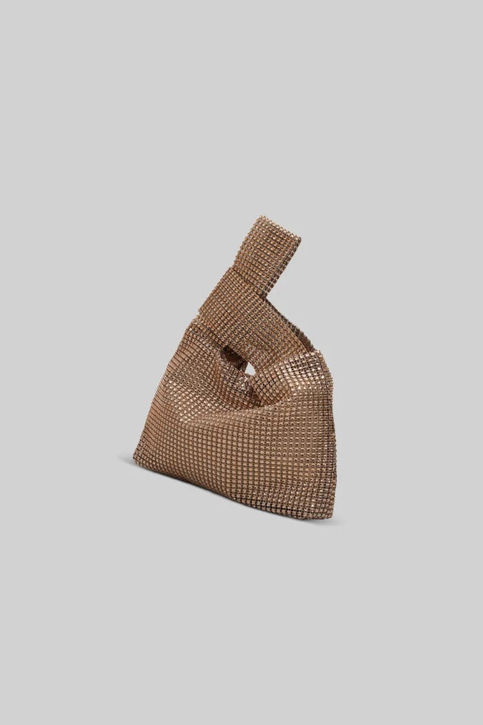 Bolsa de Mão Strass - Ouro/Prata